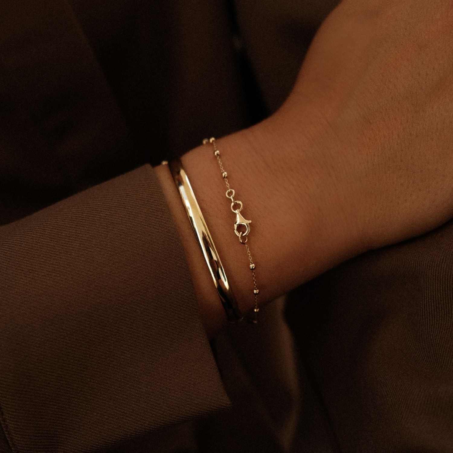 14k goud bolletjes armband