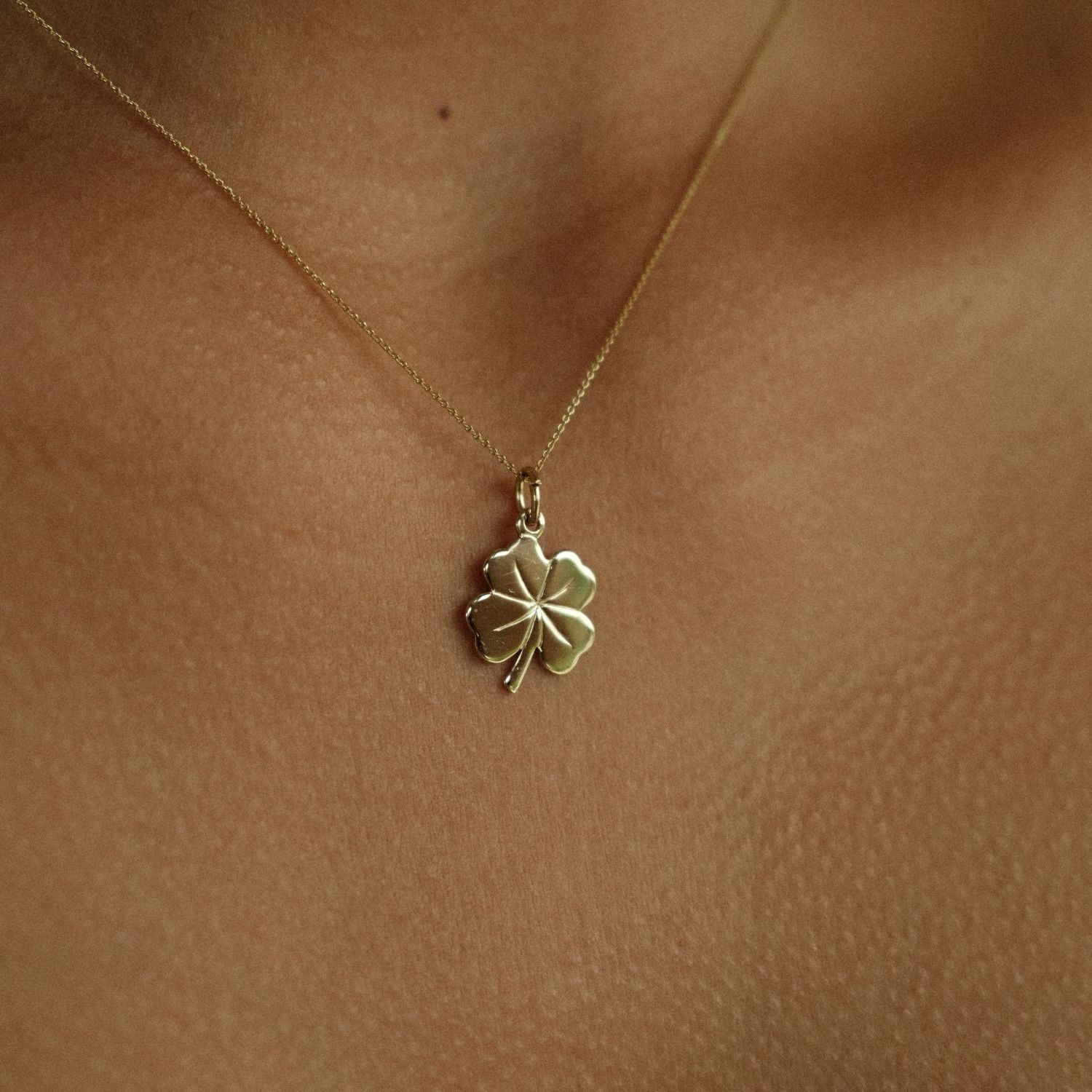 14k goud klavertje vier hanger