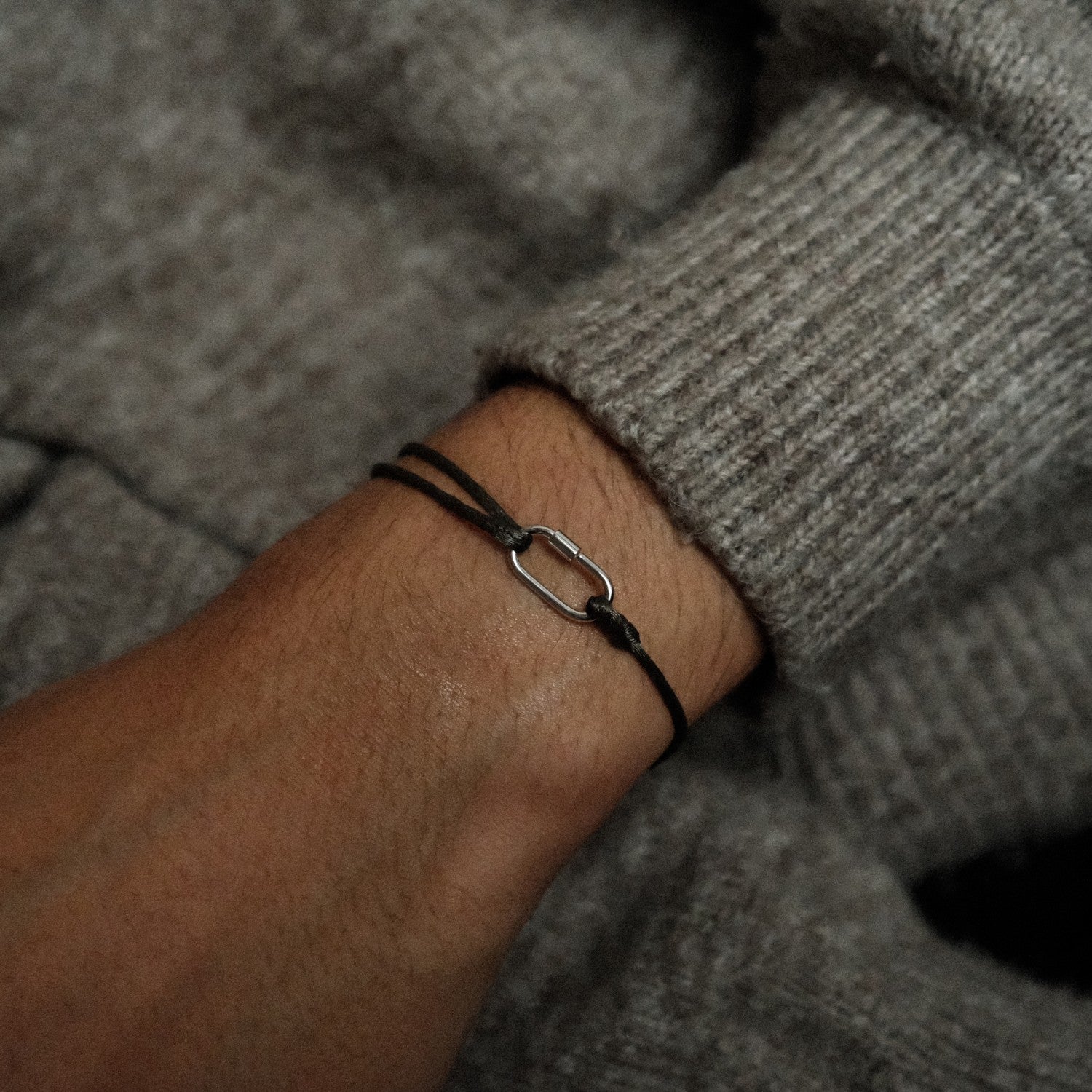 Satijnen Armband met Zilveren Connector