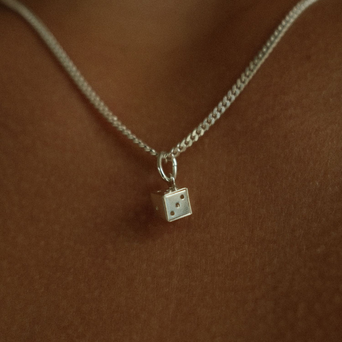 925 zilver dobbelsteen bedel