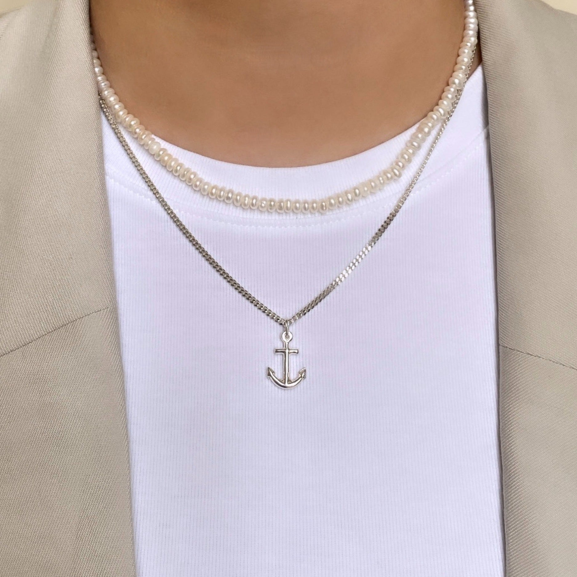Anchor Silver Charm