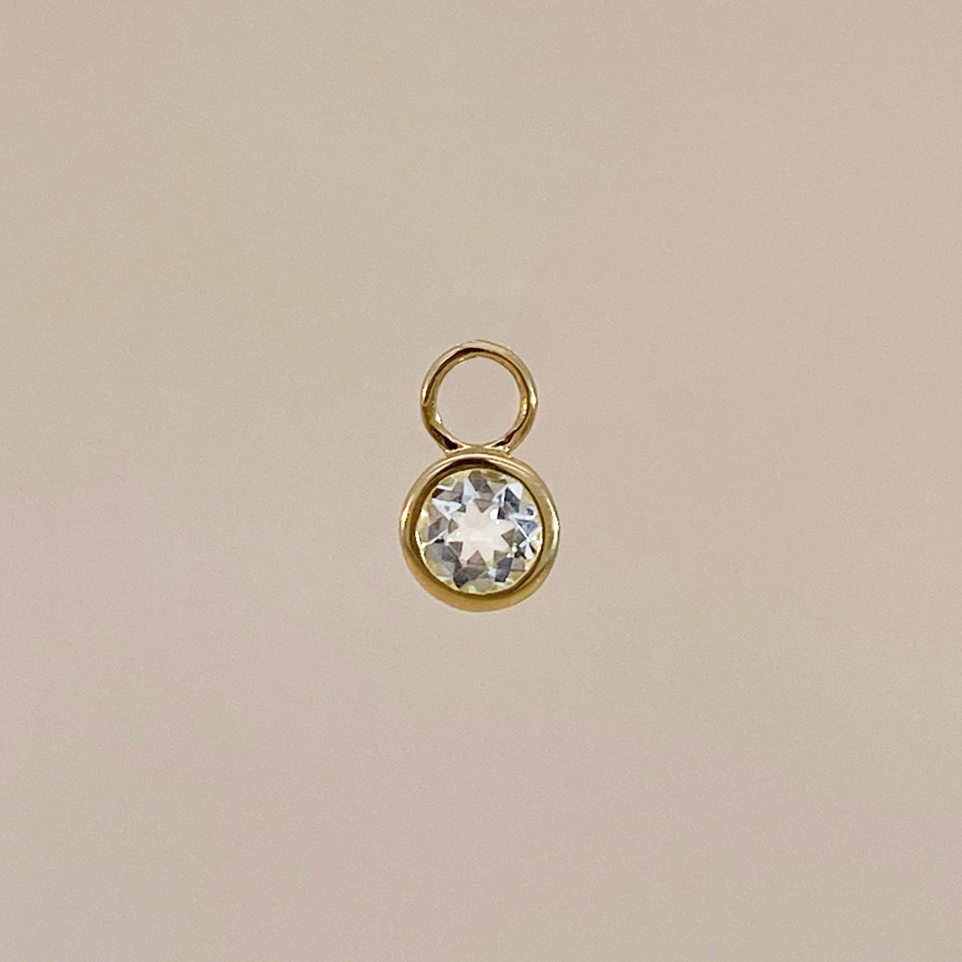 Aquamarijn oorbel bedel