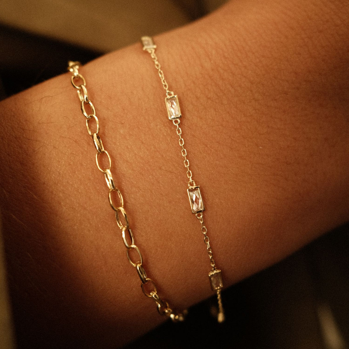 Armband Transparante Baguette Kristal