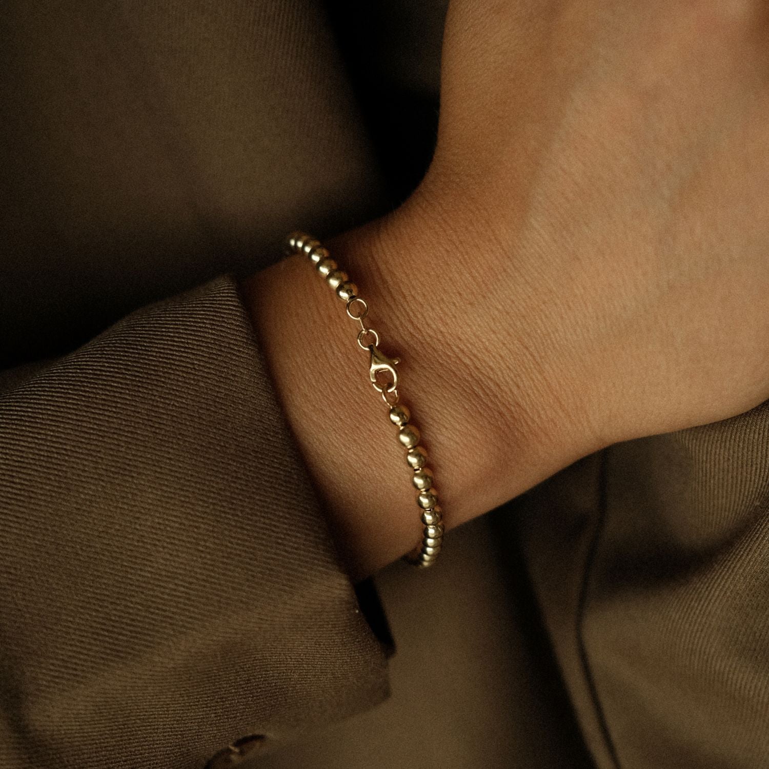 Armband bolletjes 14k goud
