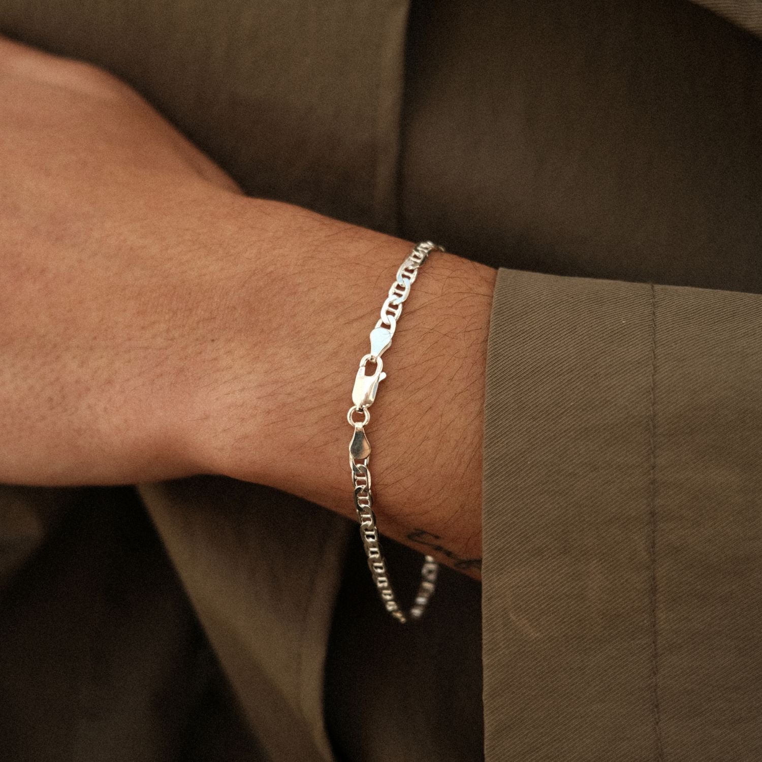 Armband voor Man met Anker Schakel