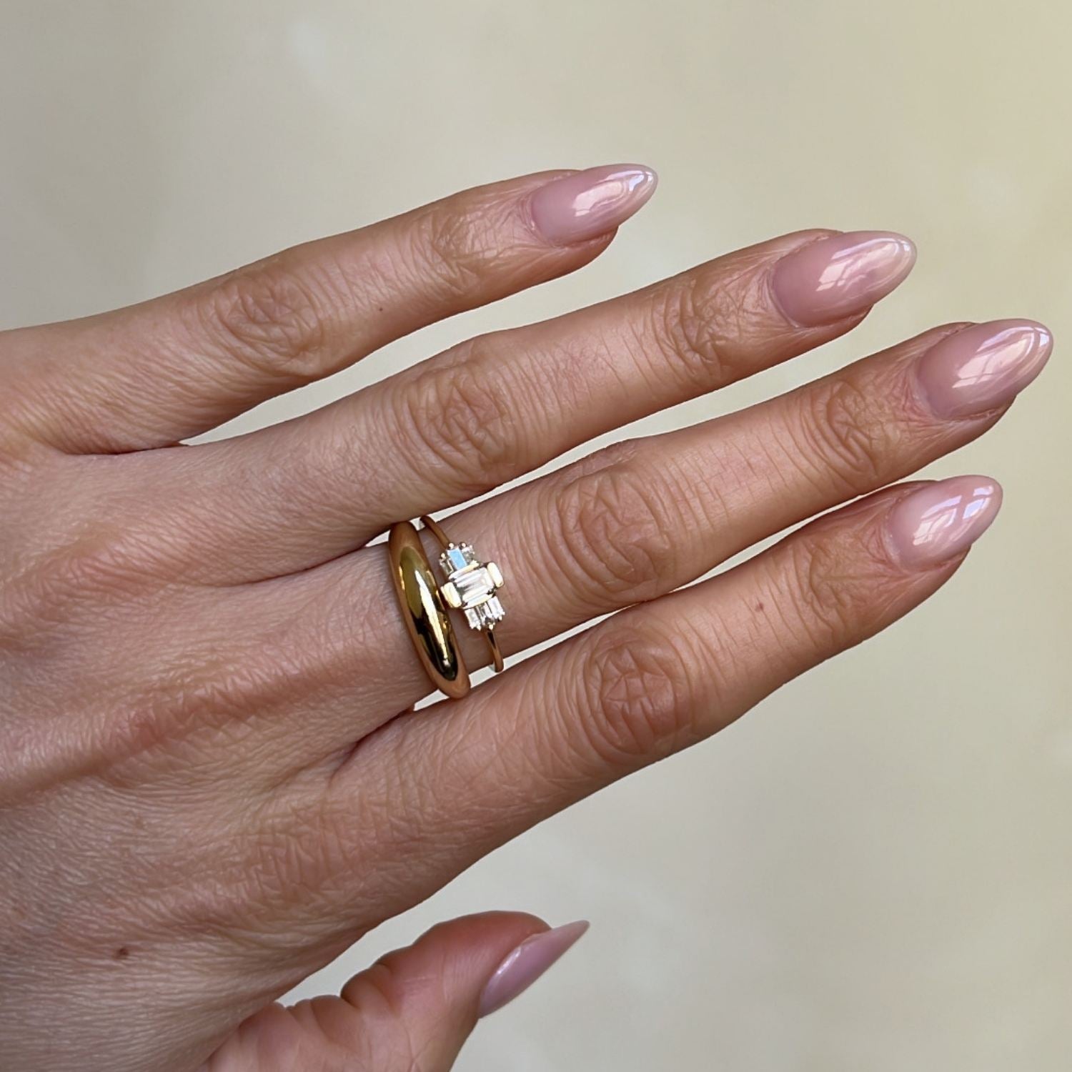 Baguette Diamond Ring Trio