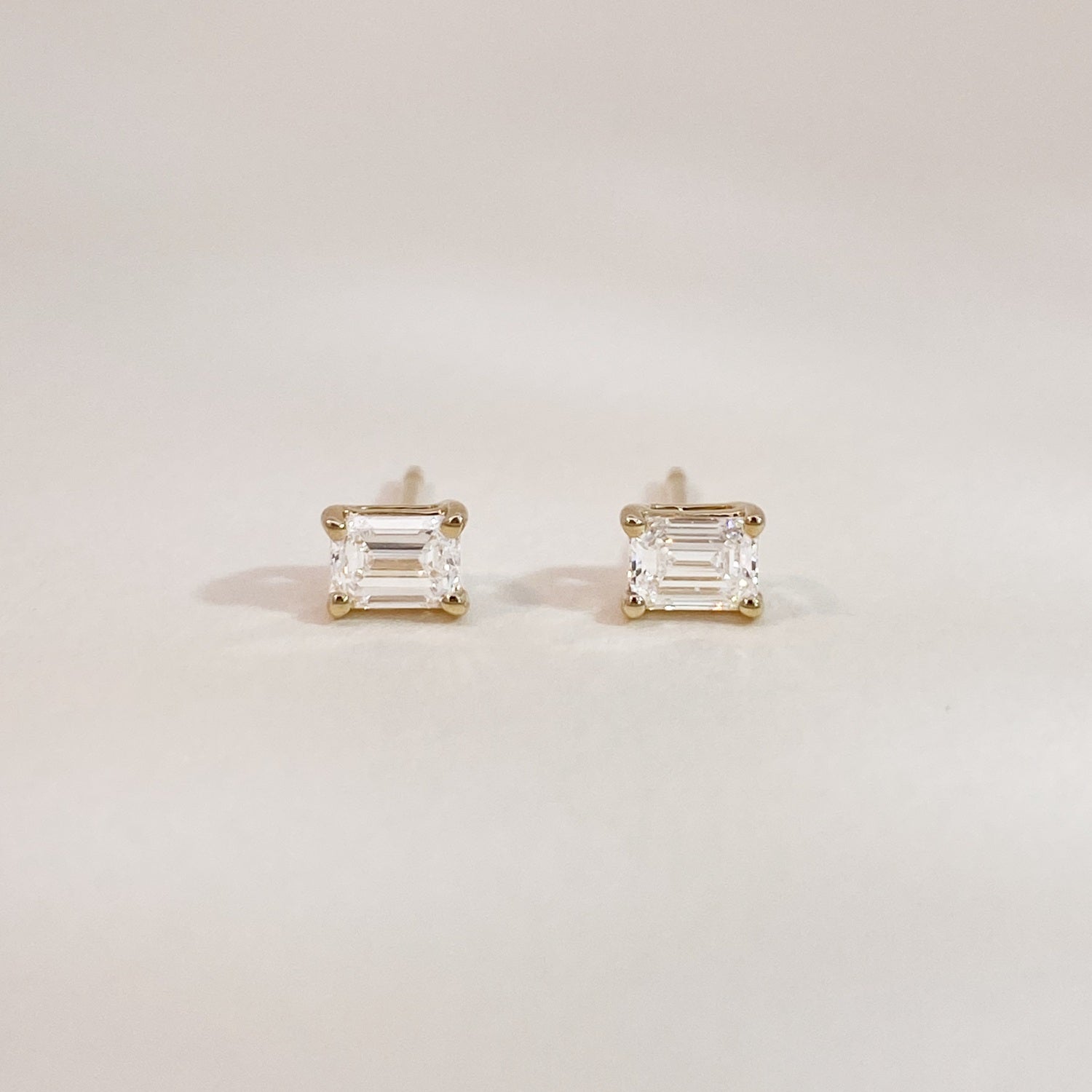 Baguette Diamond Studs