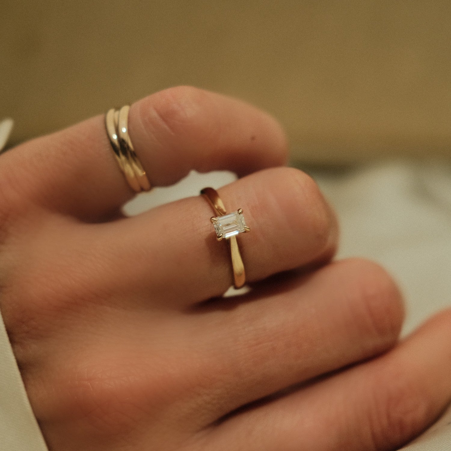 Baguette diamant ring
