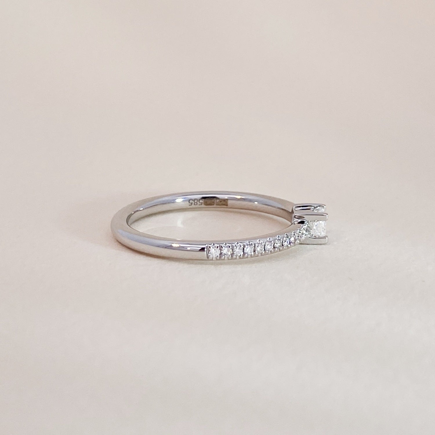 Baguette on Diamonds Ring