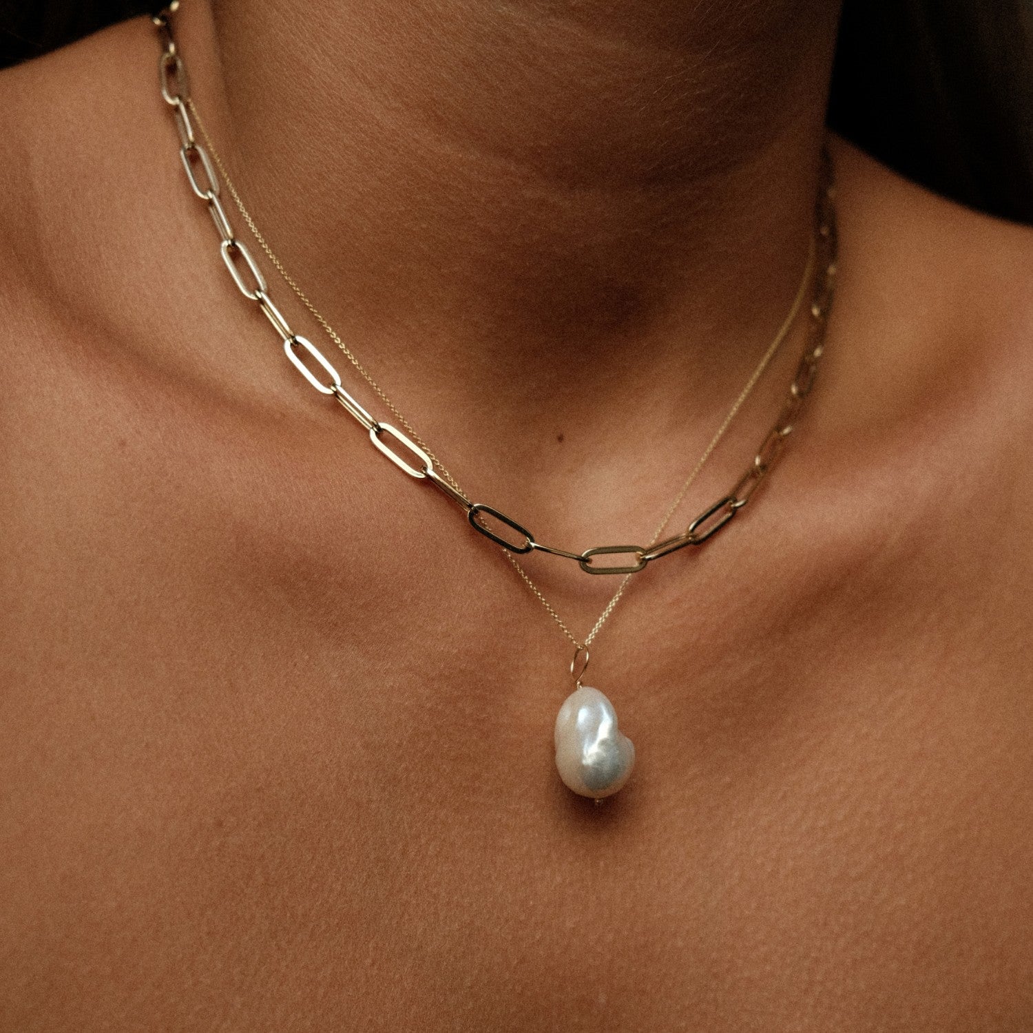 Barok parel ketting combinatie