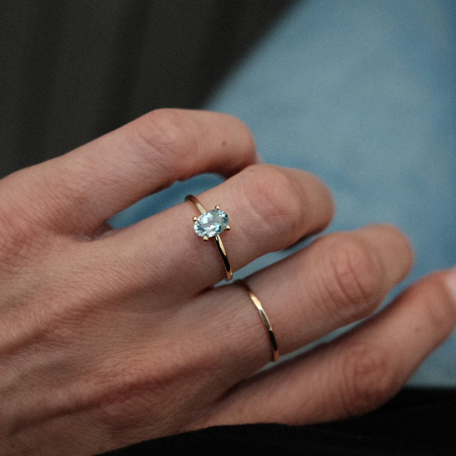 Blauwe Topaas Ring Oro Jewels