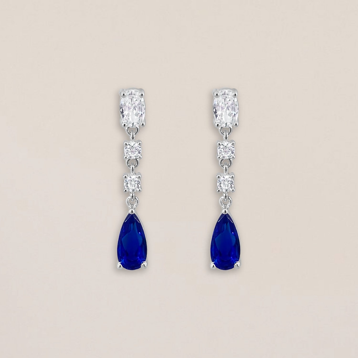 Blauwe druppel oorbellen