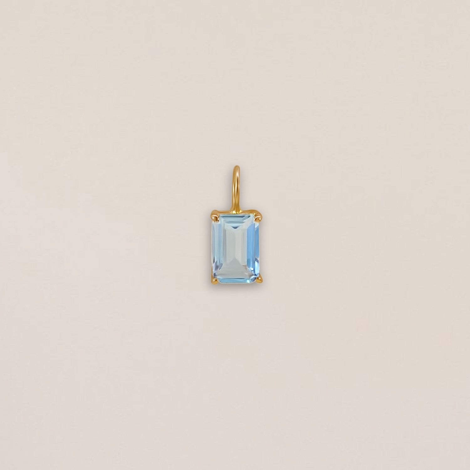 Blauwe topaas baguette hanger