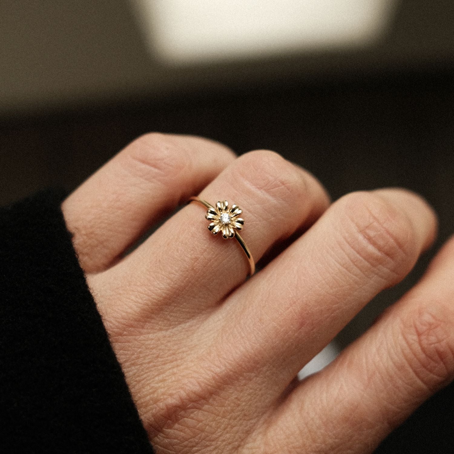 Bloem Ring Kristal