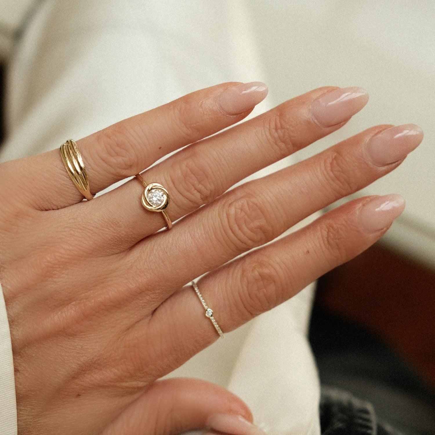Bloem ring goud