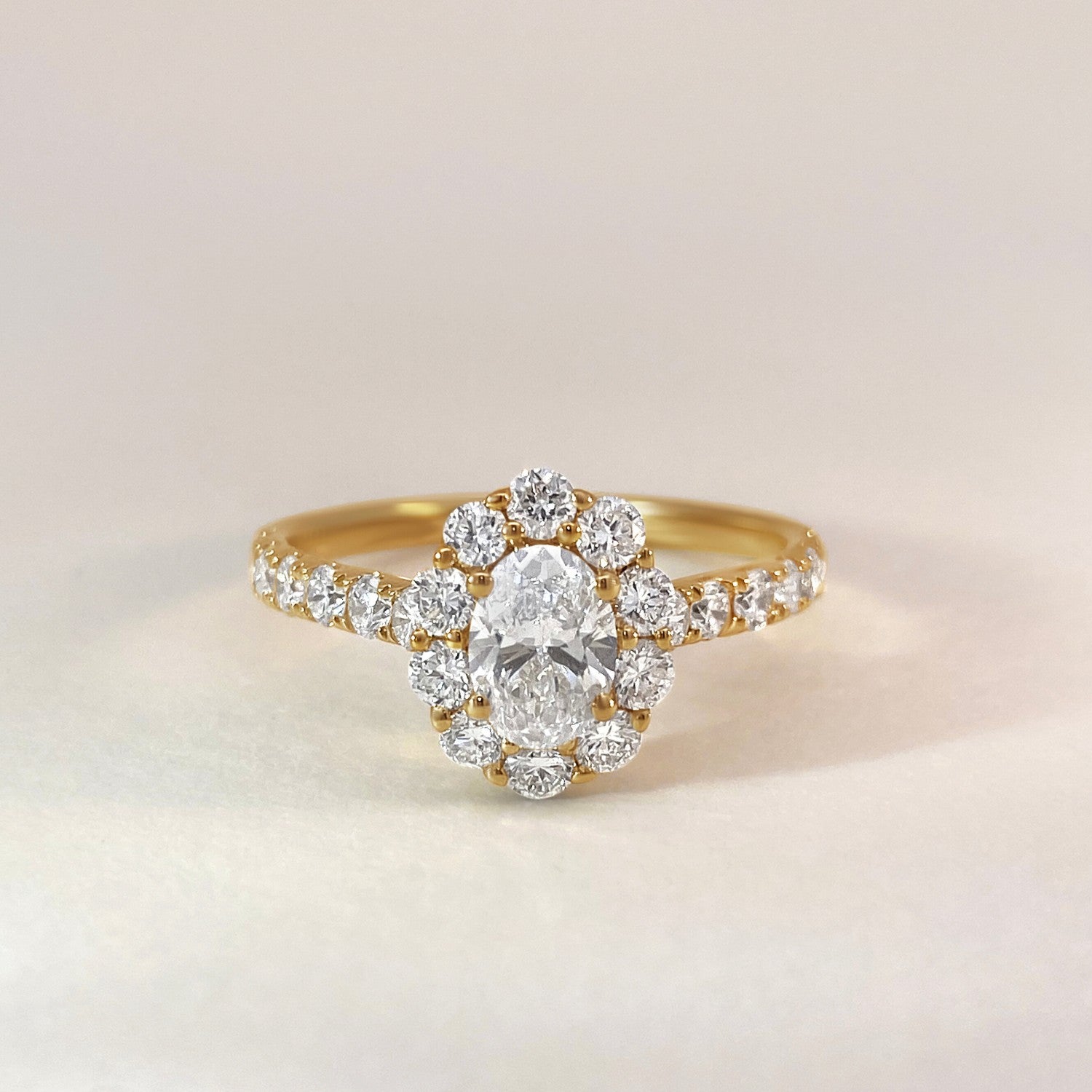 Bloem ring lab grown diamant