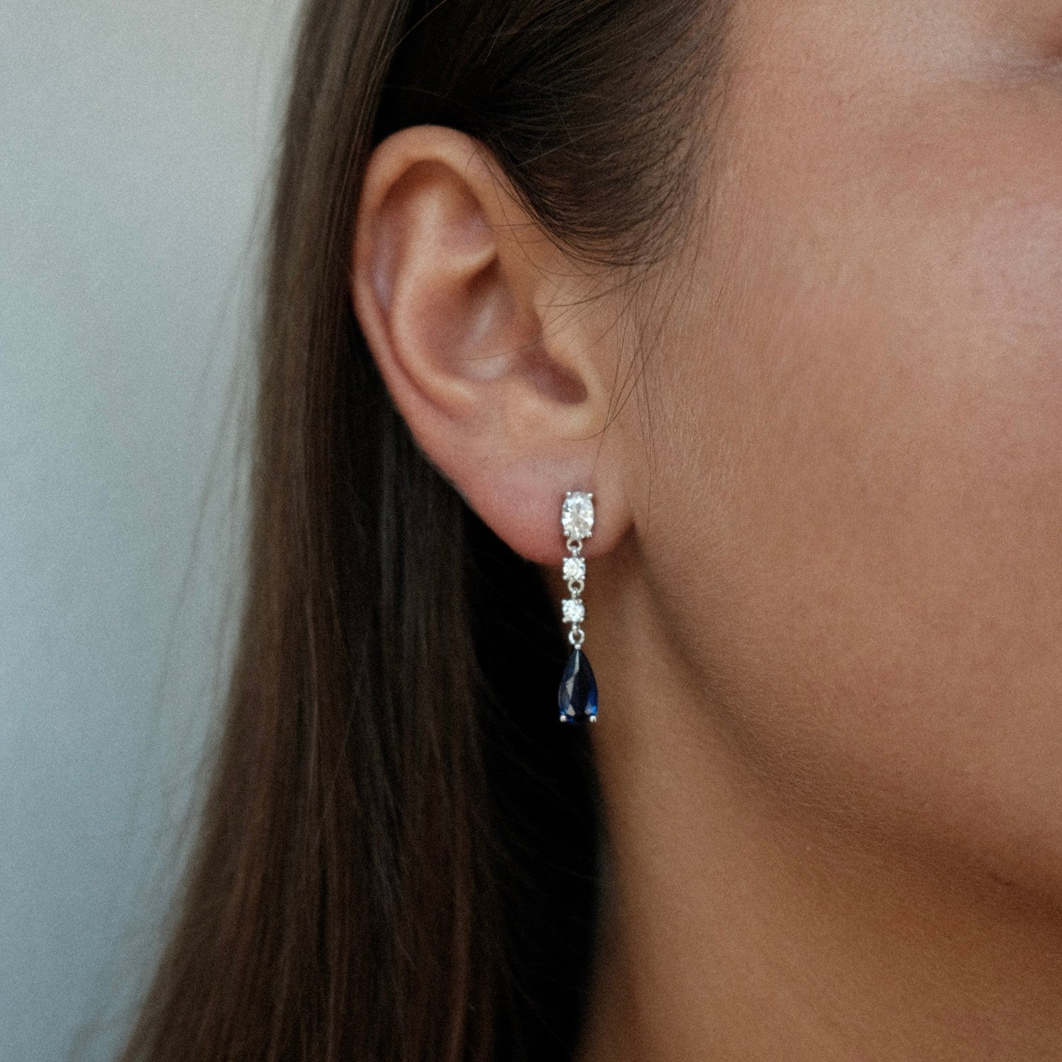 Blue Drop Earrings