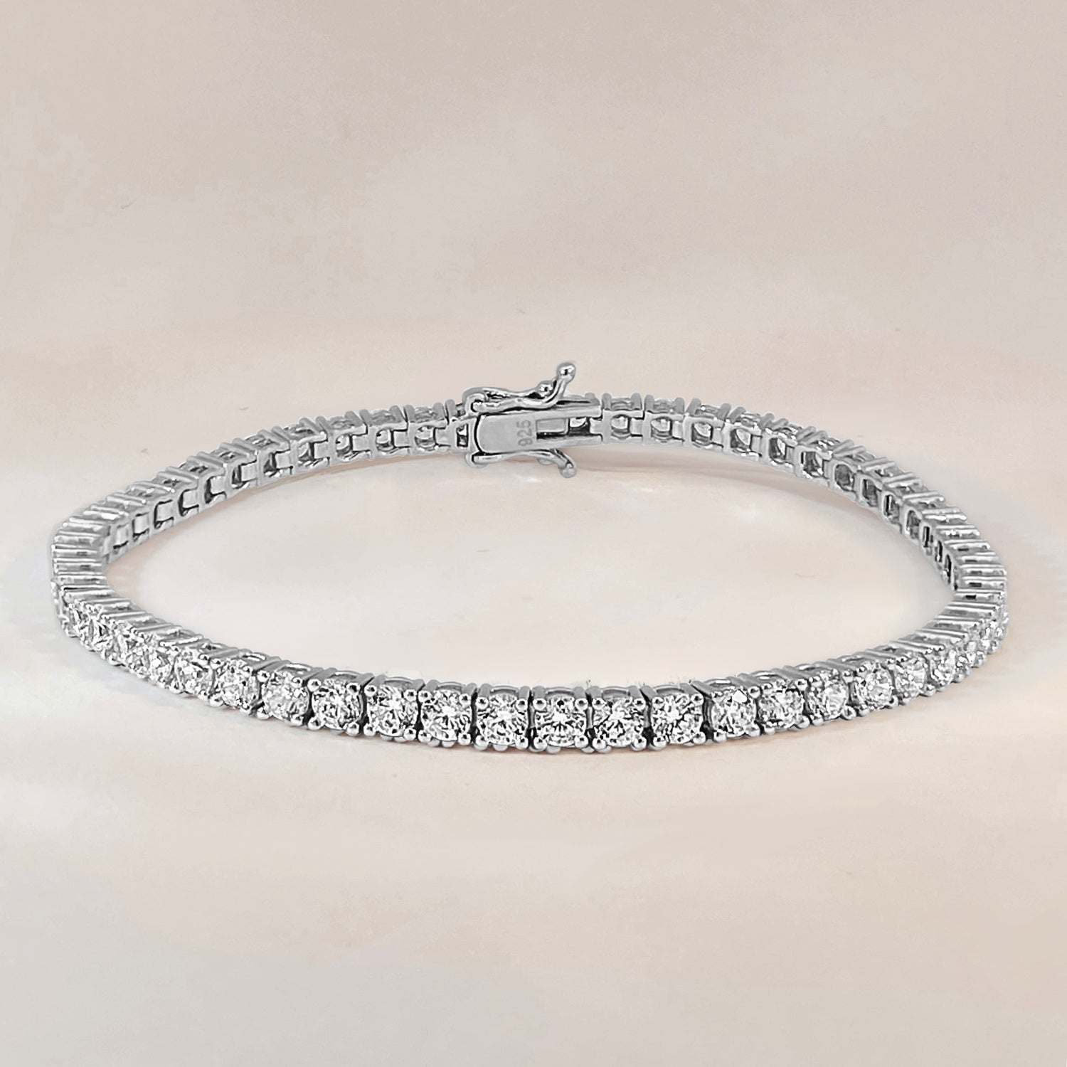 Bold Silver Tennis Bracelet
