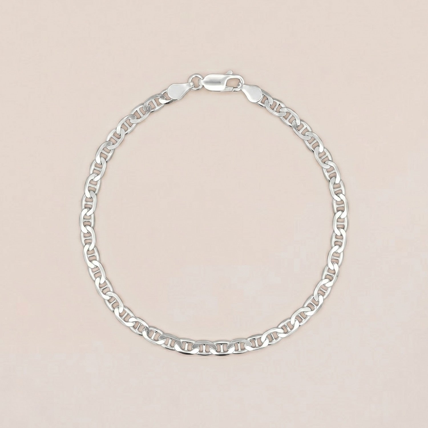 Bold Anchor Chain Bracelet Silver