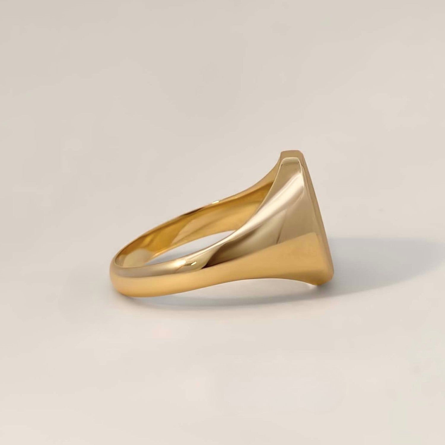 Bold Oval Signet Ring Side