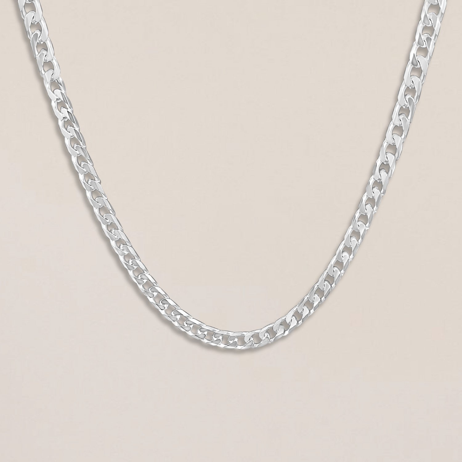 Bold gourmet ketting zilver