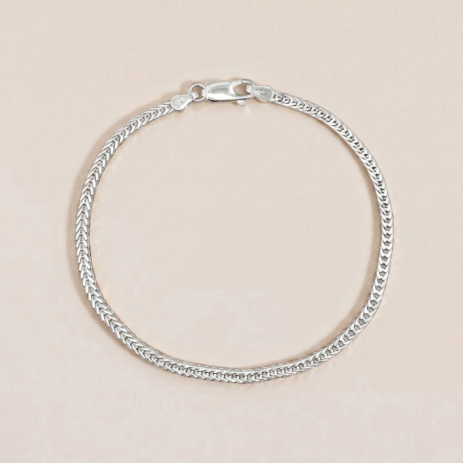 Boxy Foxtail Bracelet Silver