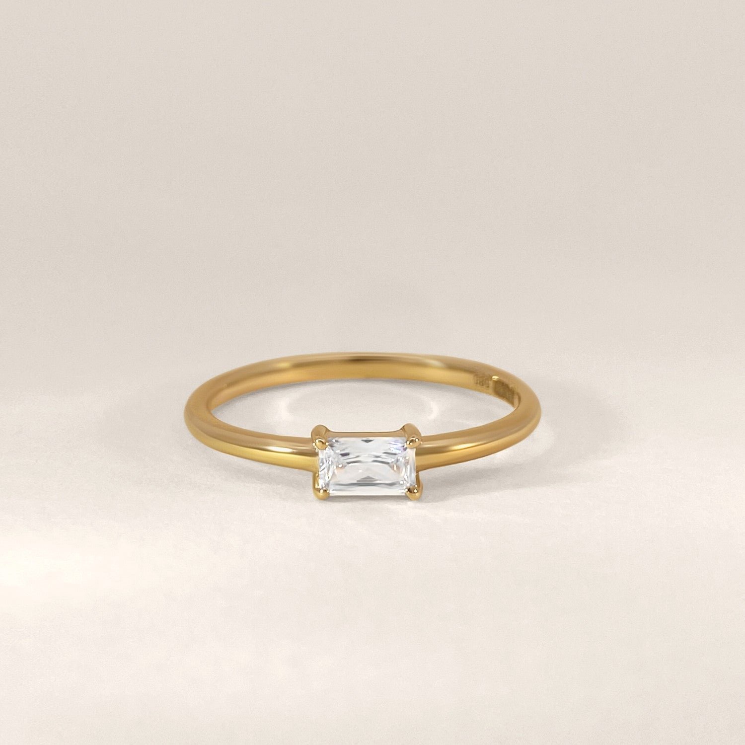 Brede baguette ring