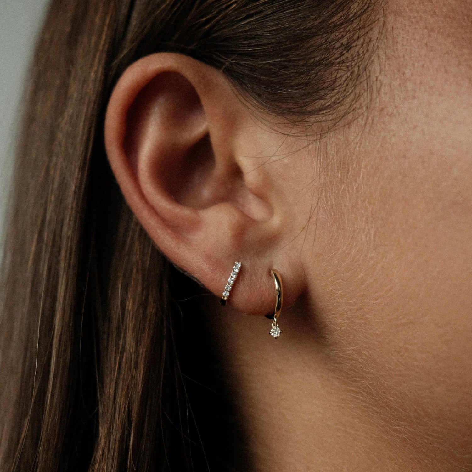 Brilliant charm huggies