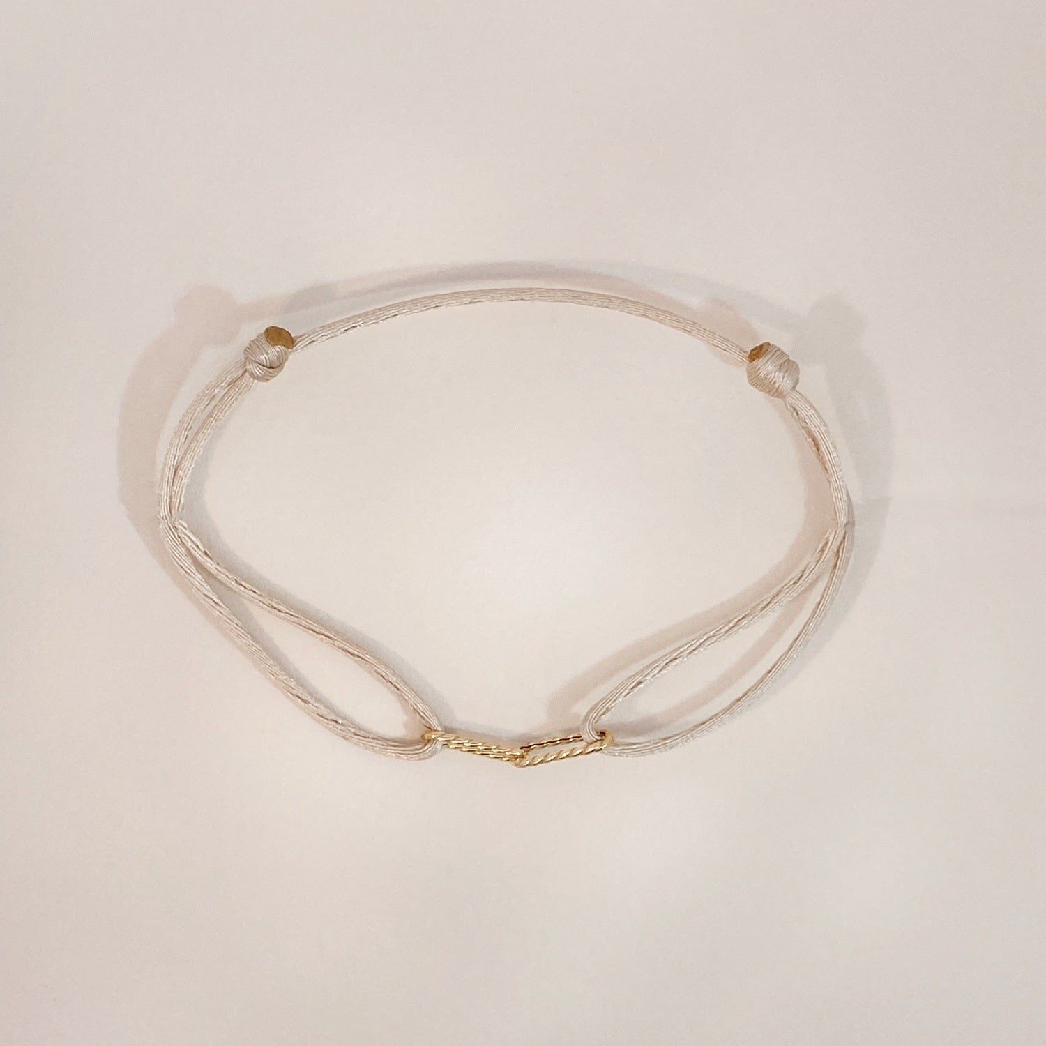 Chain Link on Satin Bracelet Gold