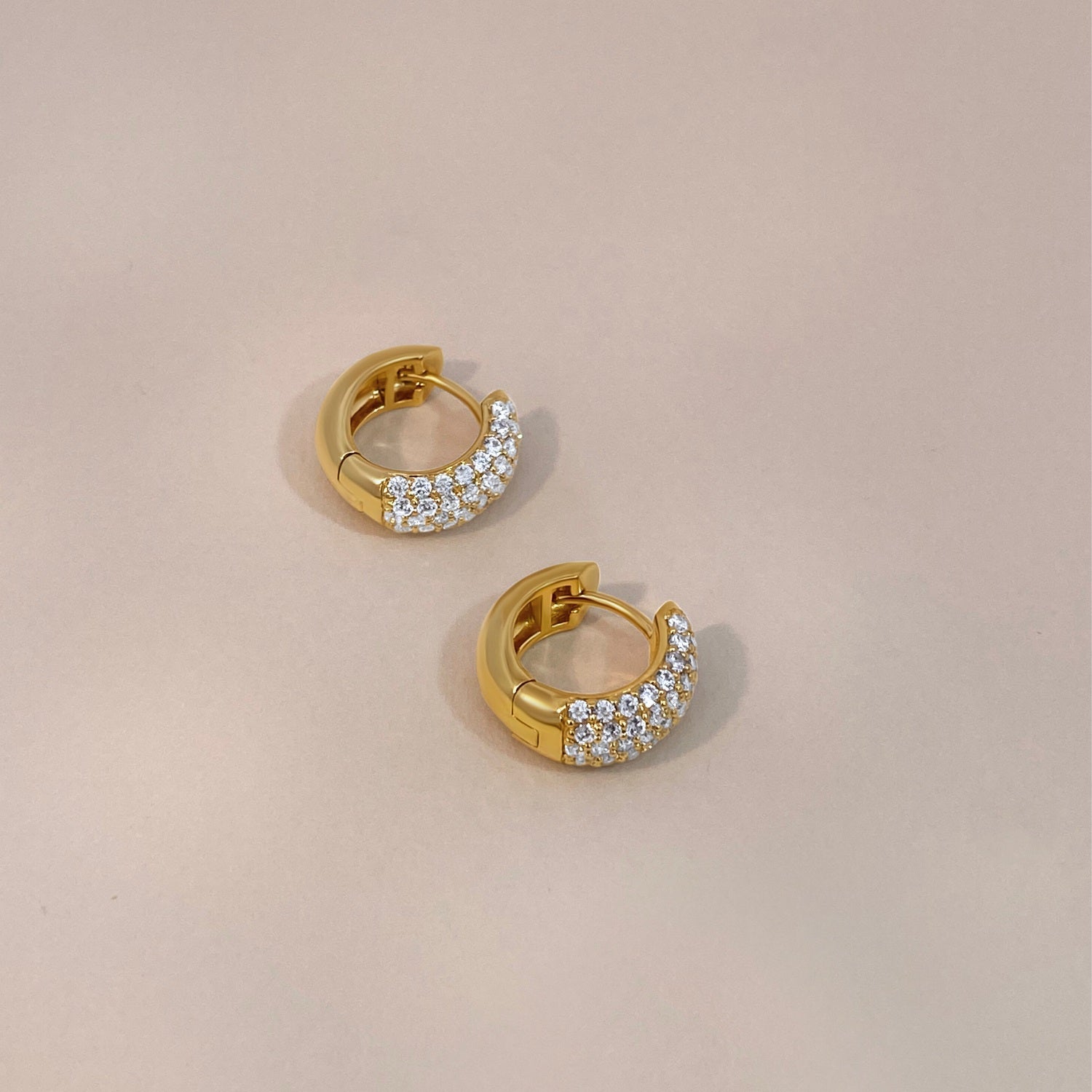 Chubby Crystal Hoops