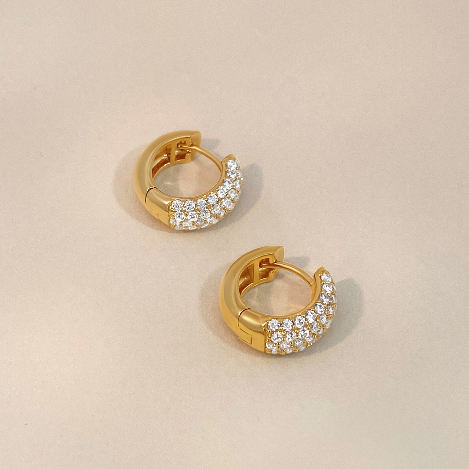 Chubby Crystal Hoops