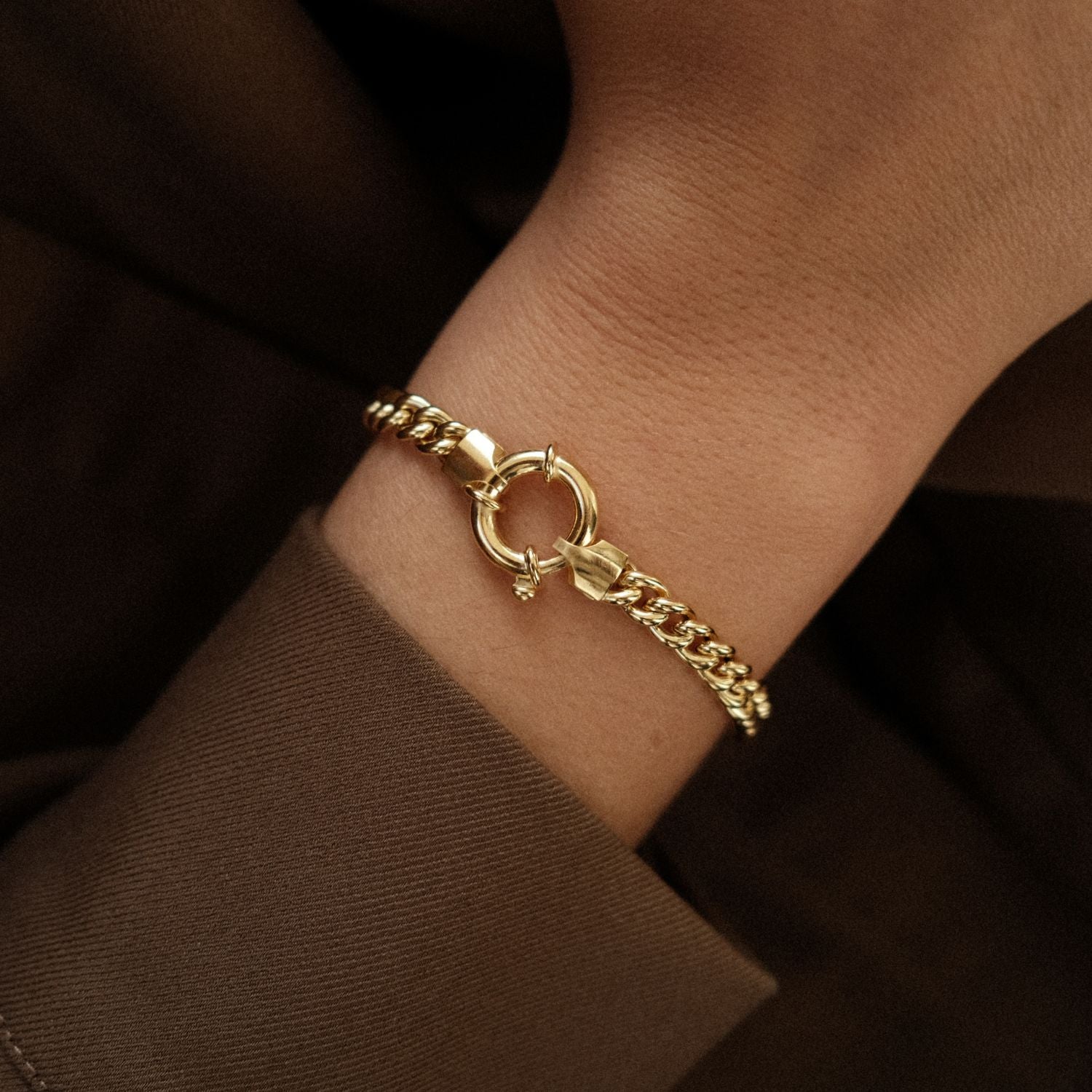 Chunky Gourmet Armband met Veerslot