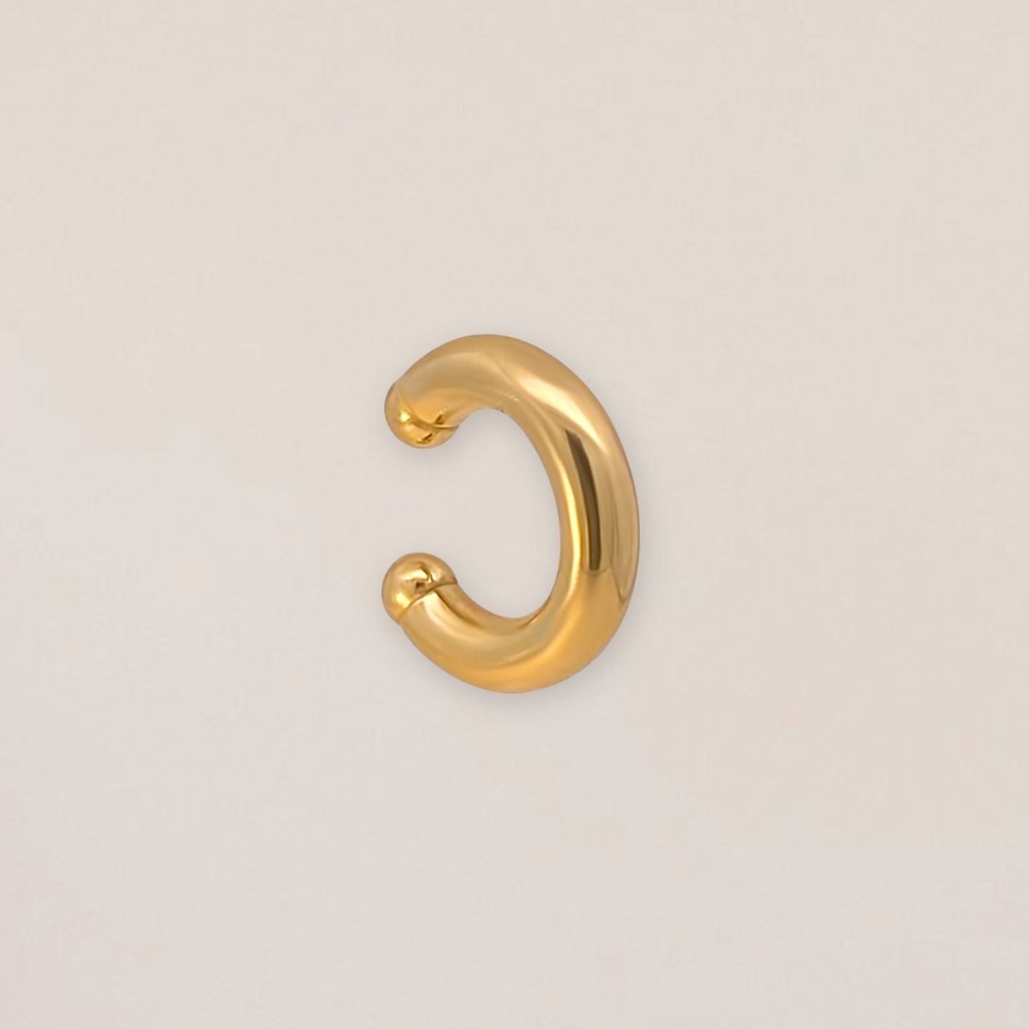 Chunky Tube Ear Cuff Goud