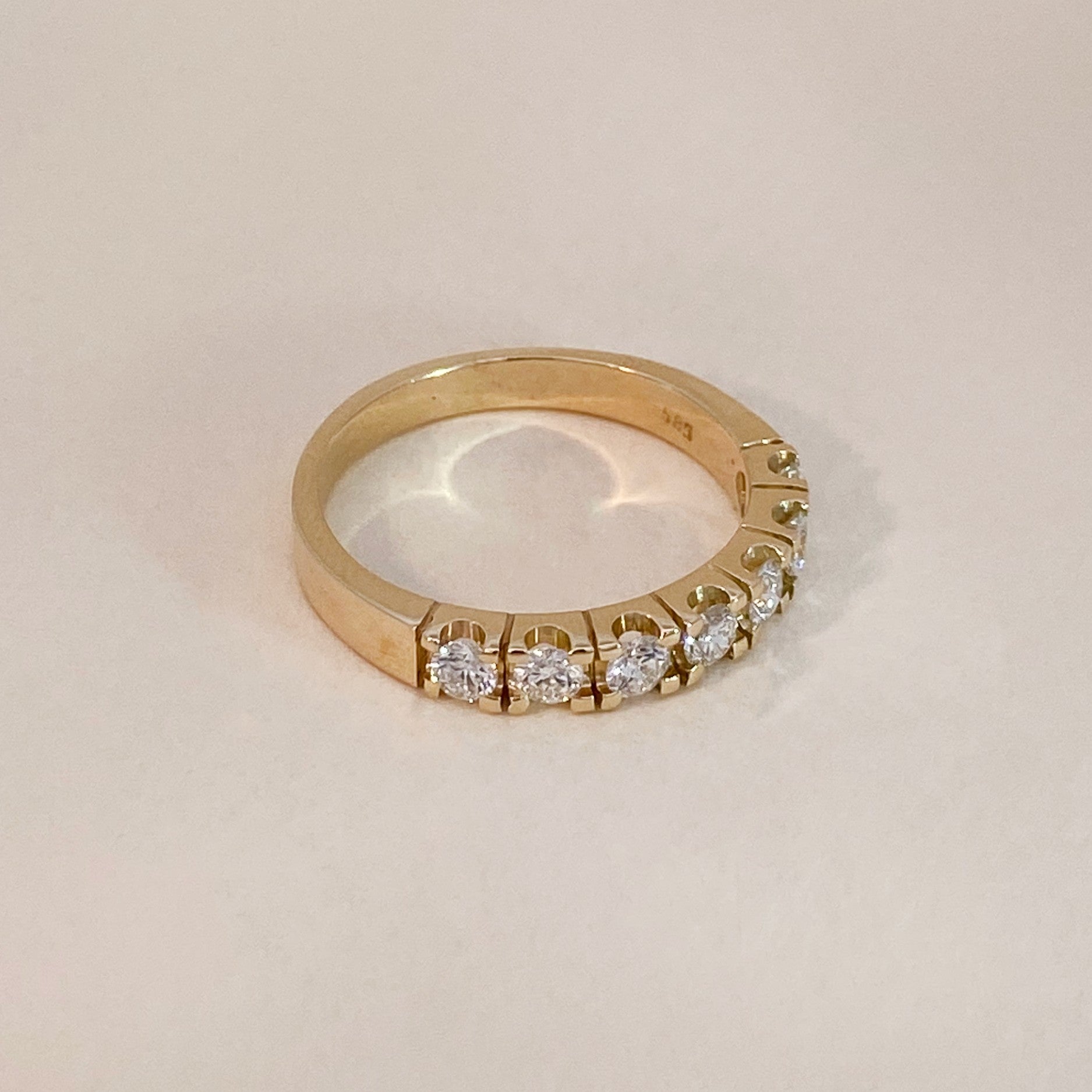 Chunky diamanten rij ring