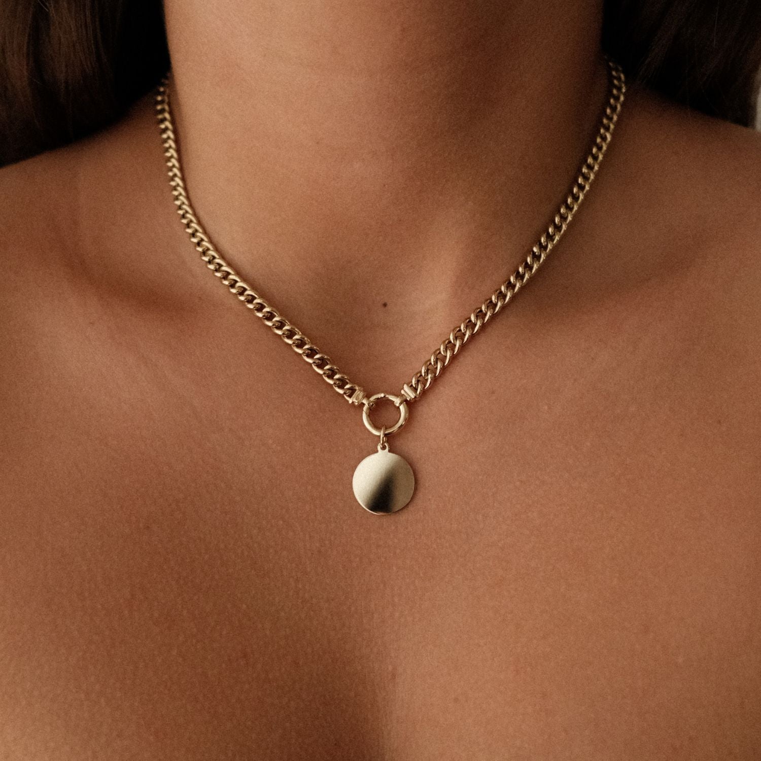 Coin Pendant Small 14k Gold