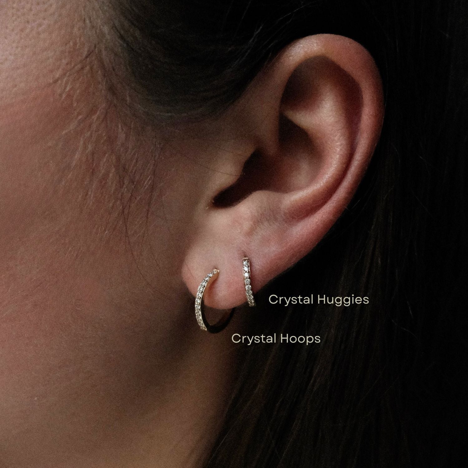 Crystal Hoops and Huggies