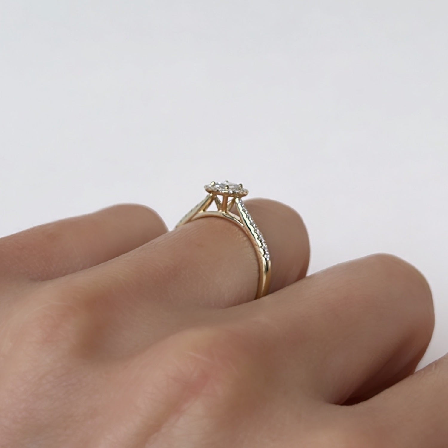 Diamanten Halo Verlovingsring