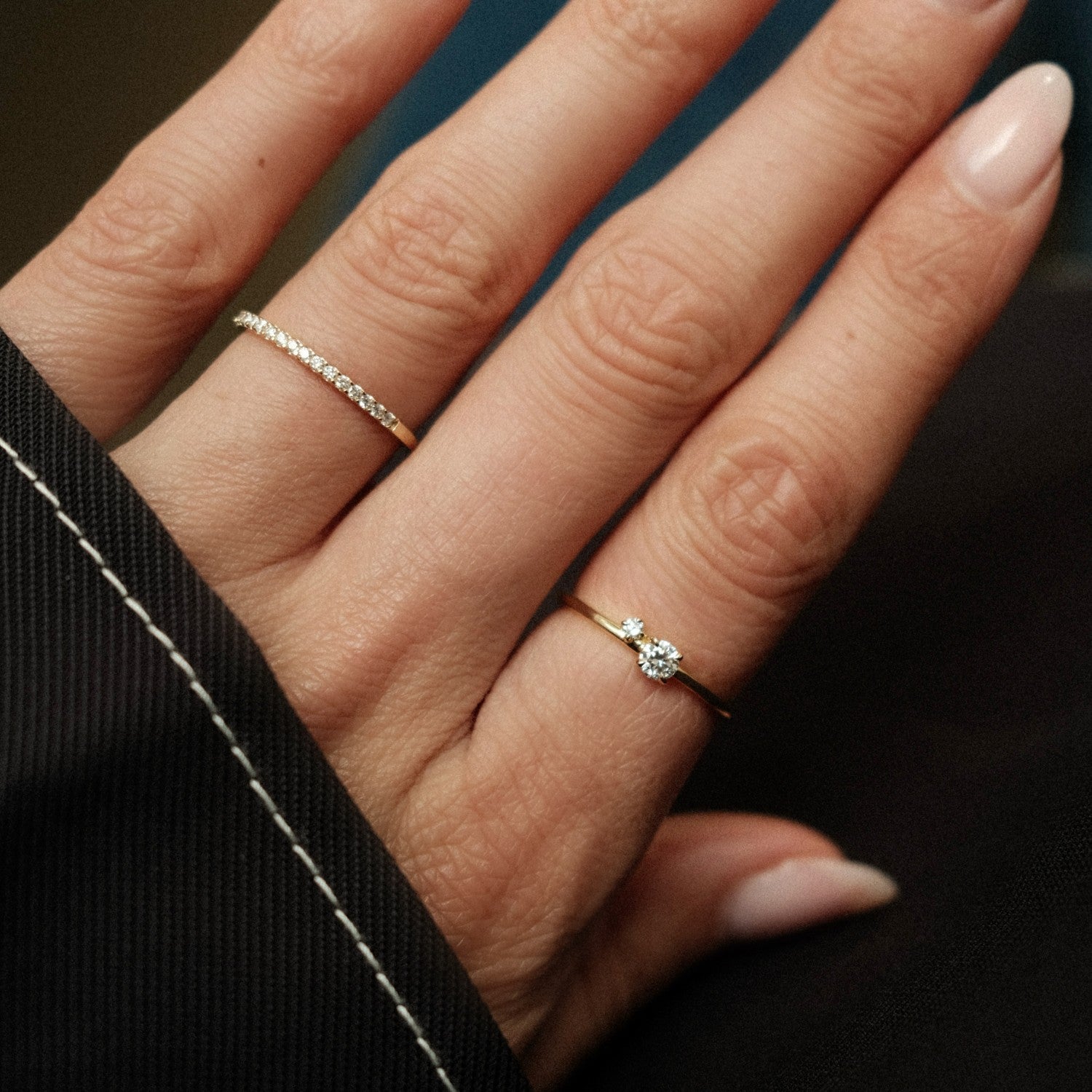 Diamanten duo ring