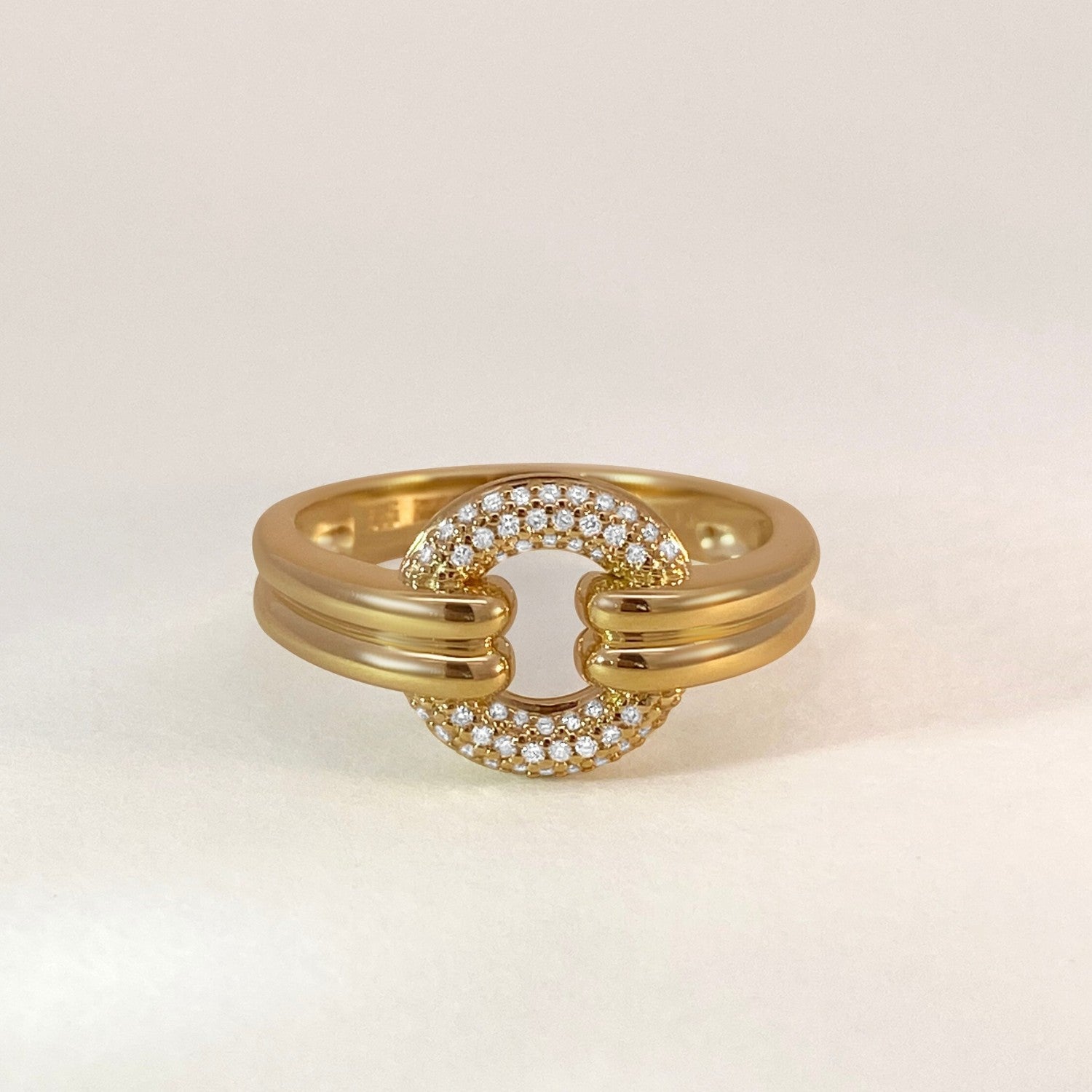 Diamanten statement ring goud