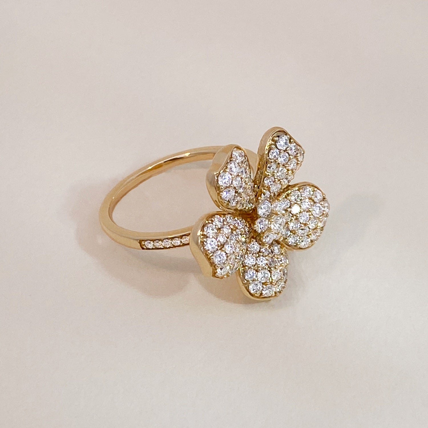 Diamond Blossom Engagement Ring