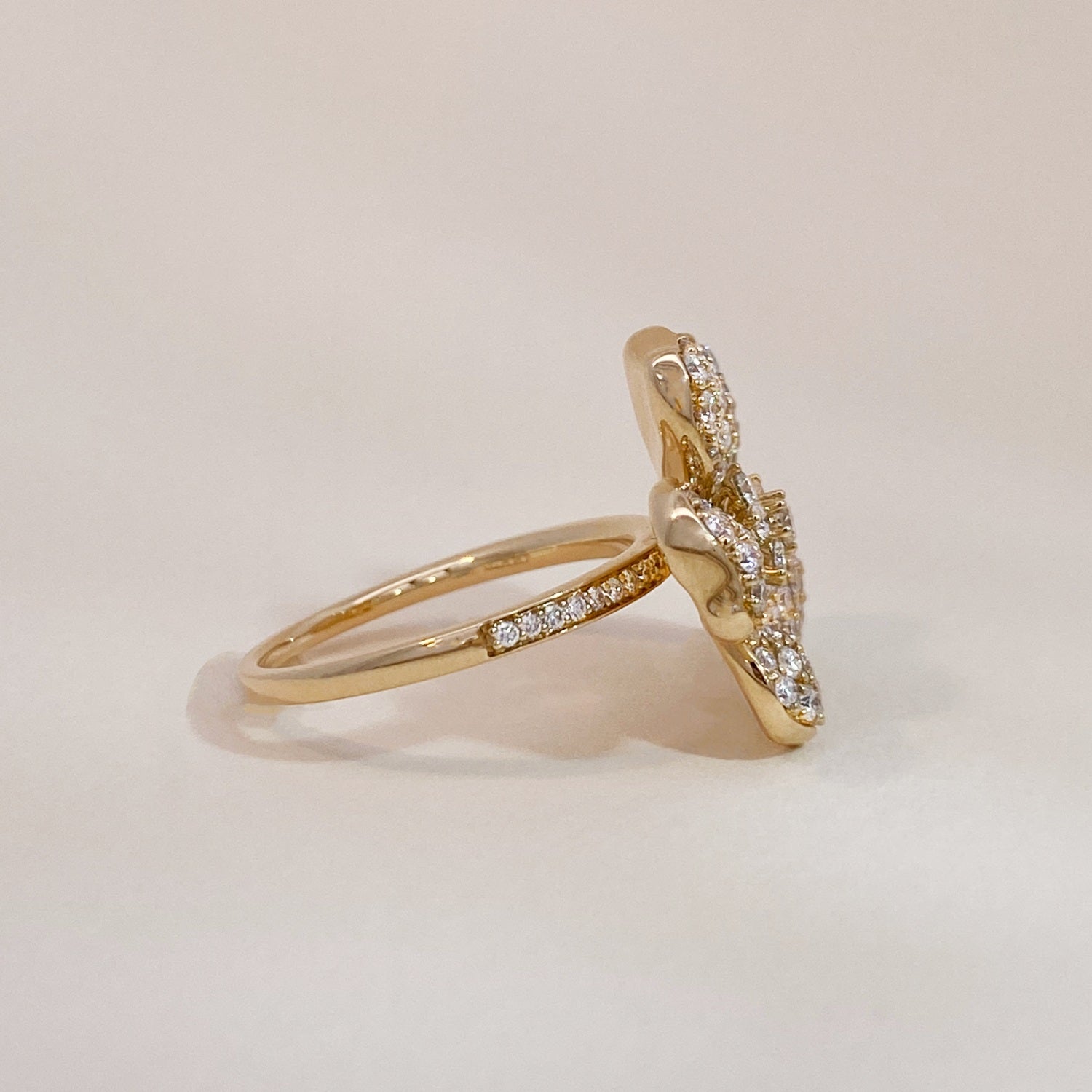 Diamond Blossom Flower Ring