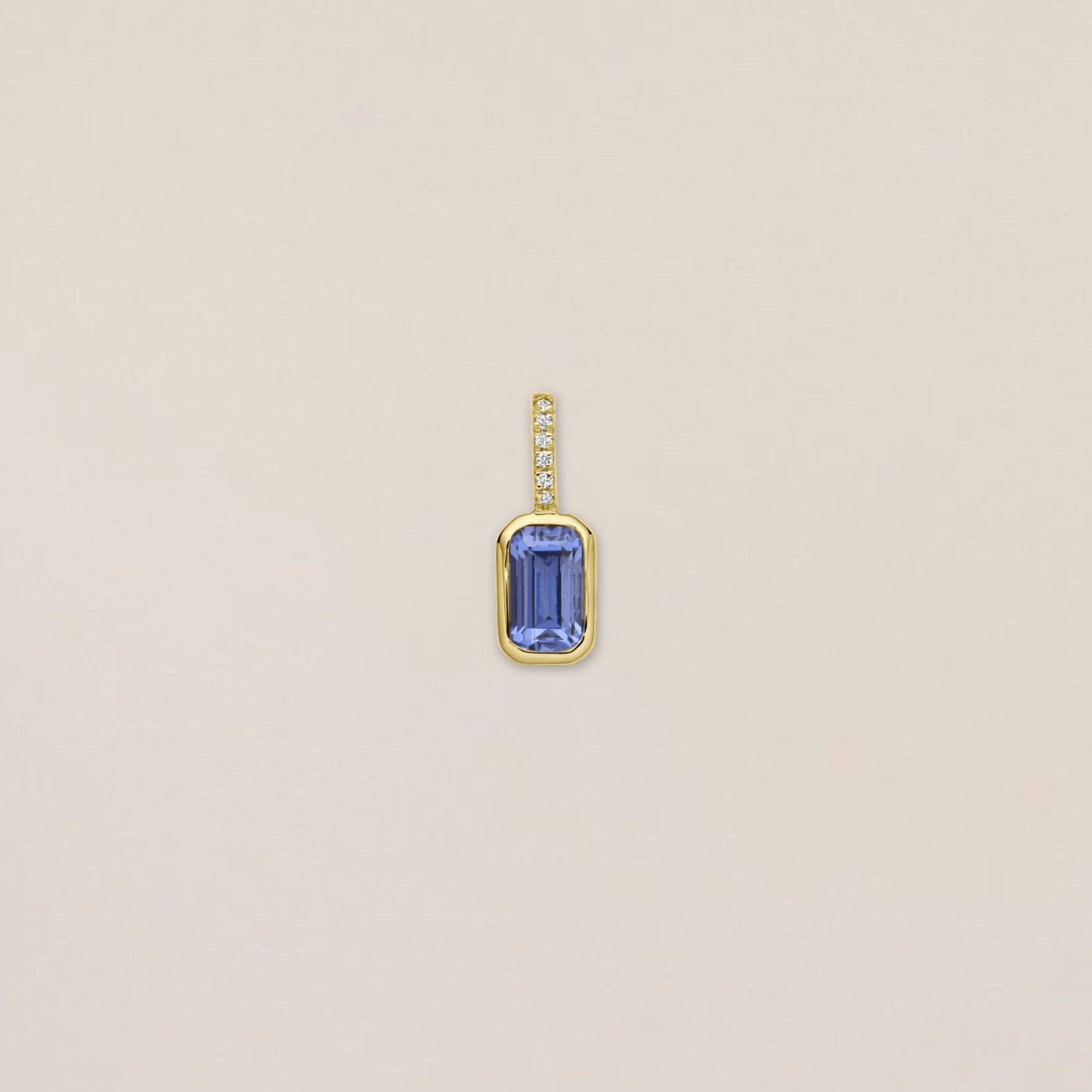 Diamond Tanzanite Charm