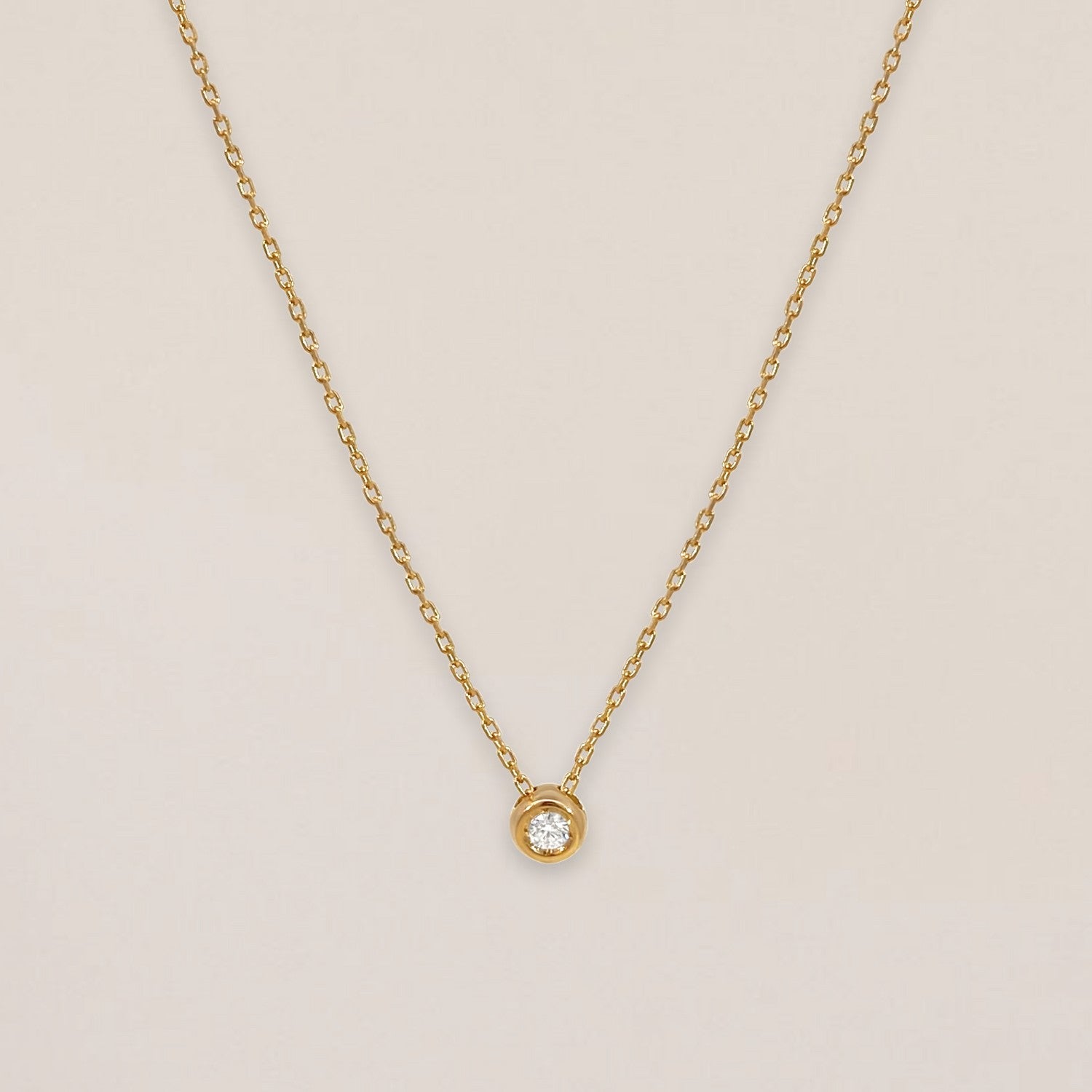 Diamond Bezel Necklace