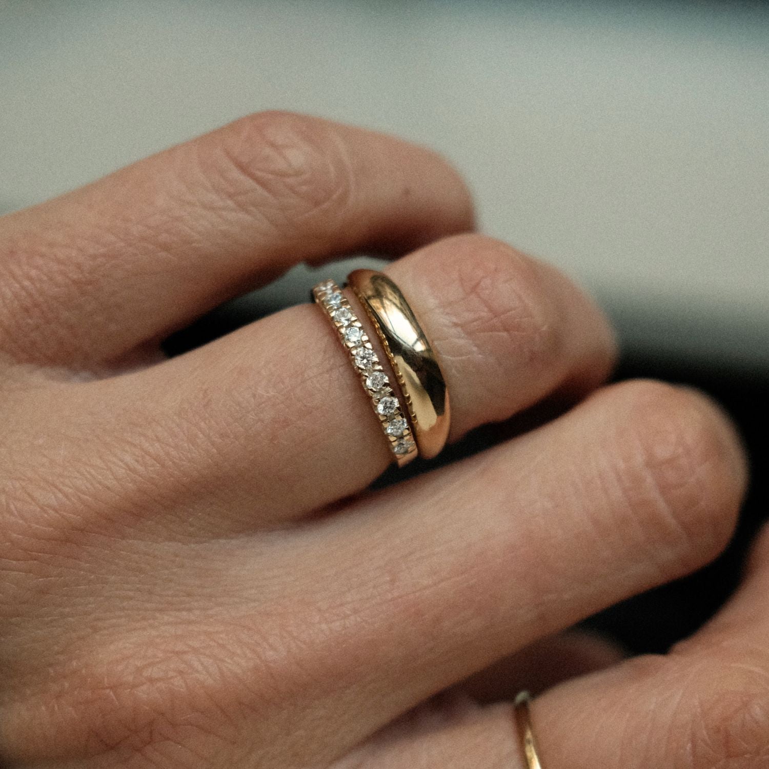 Diamond Row and Slim Balloon Ring