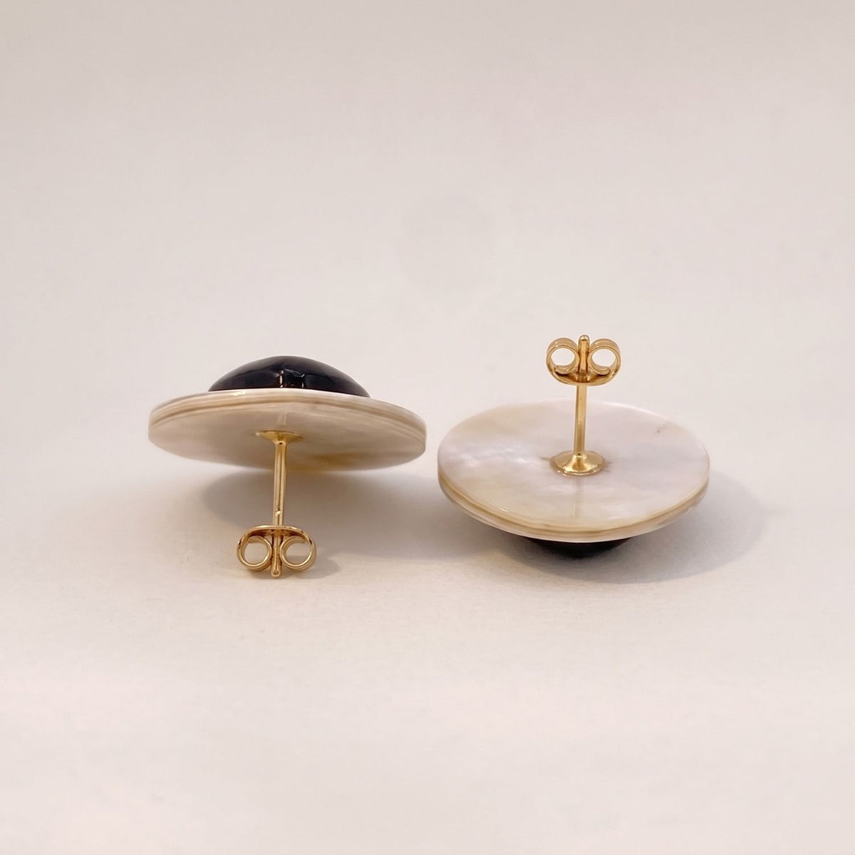 Duo Tone Sculpted Earrings pins