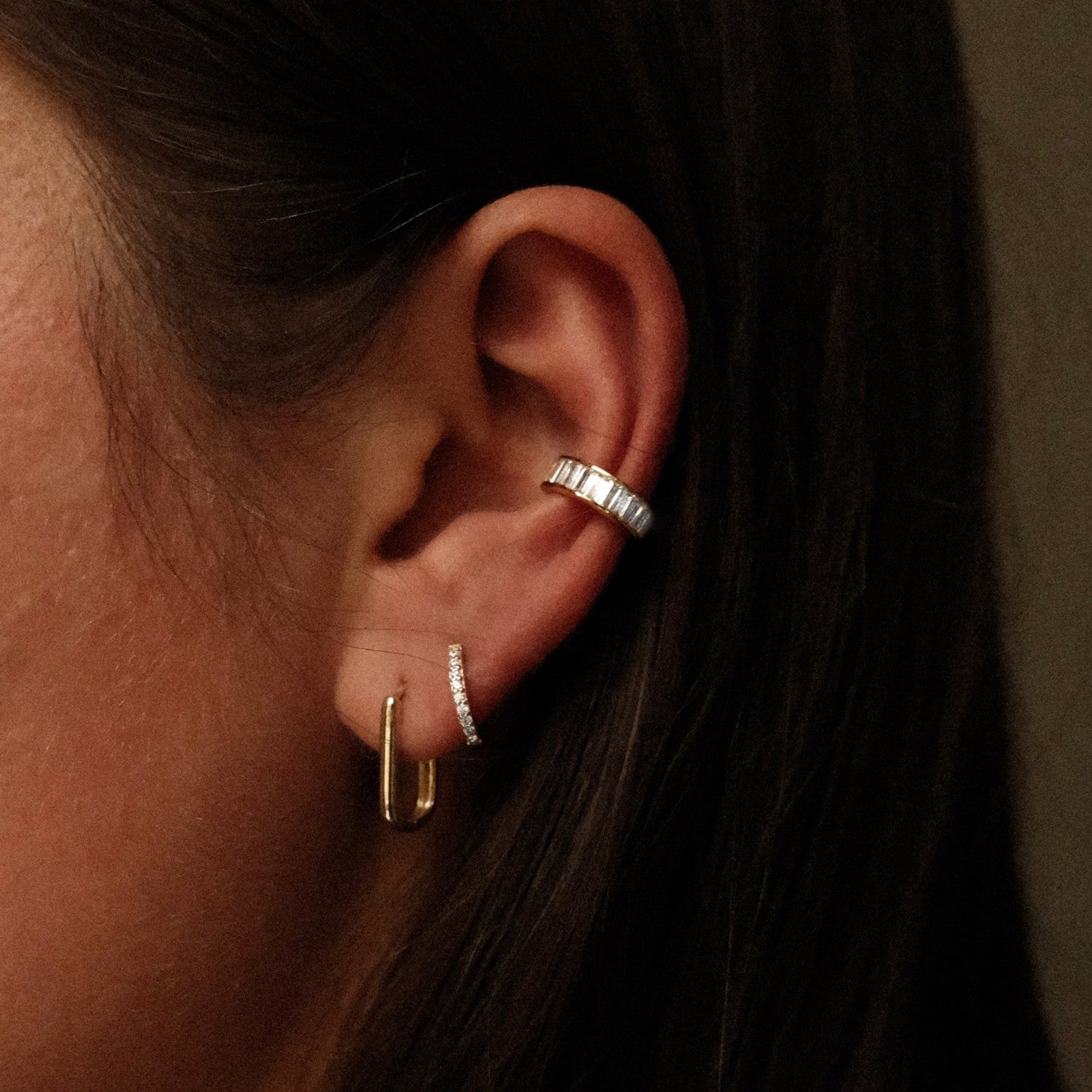 Ear stack met cuff en hoops