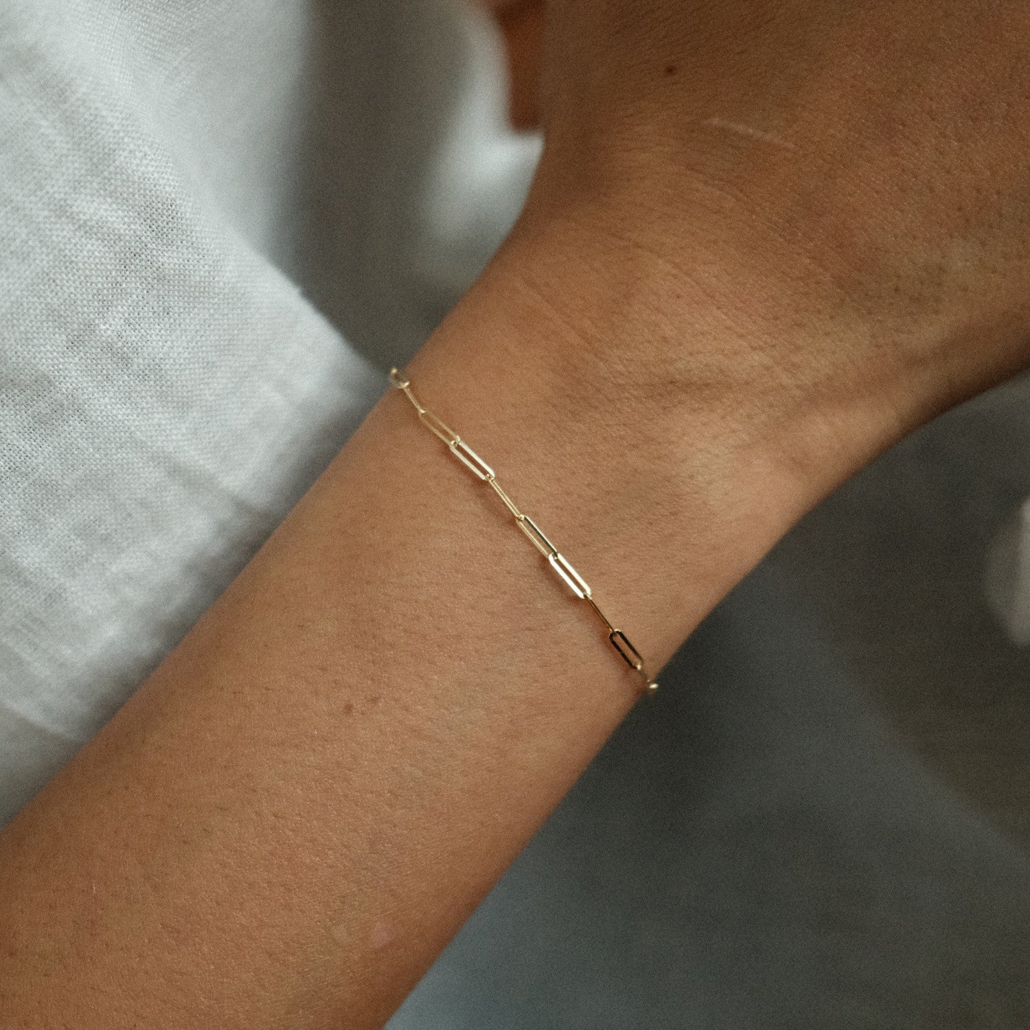 Fijne paperclip armband