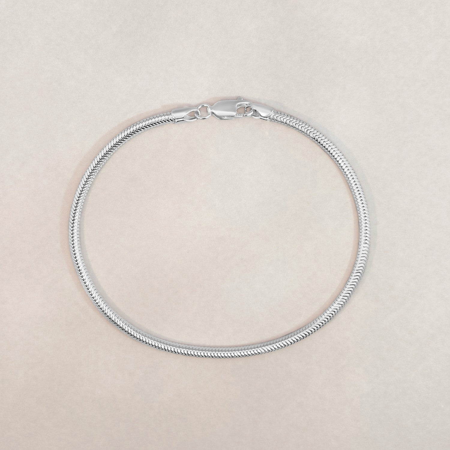 Fijne snake armband zilver