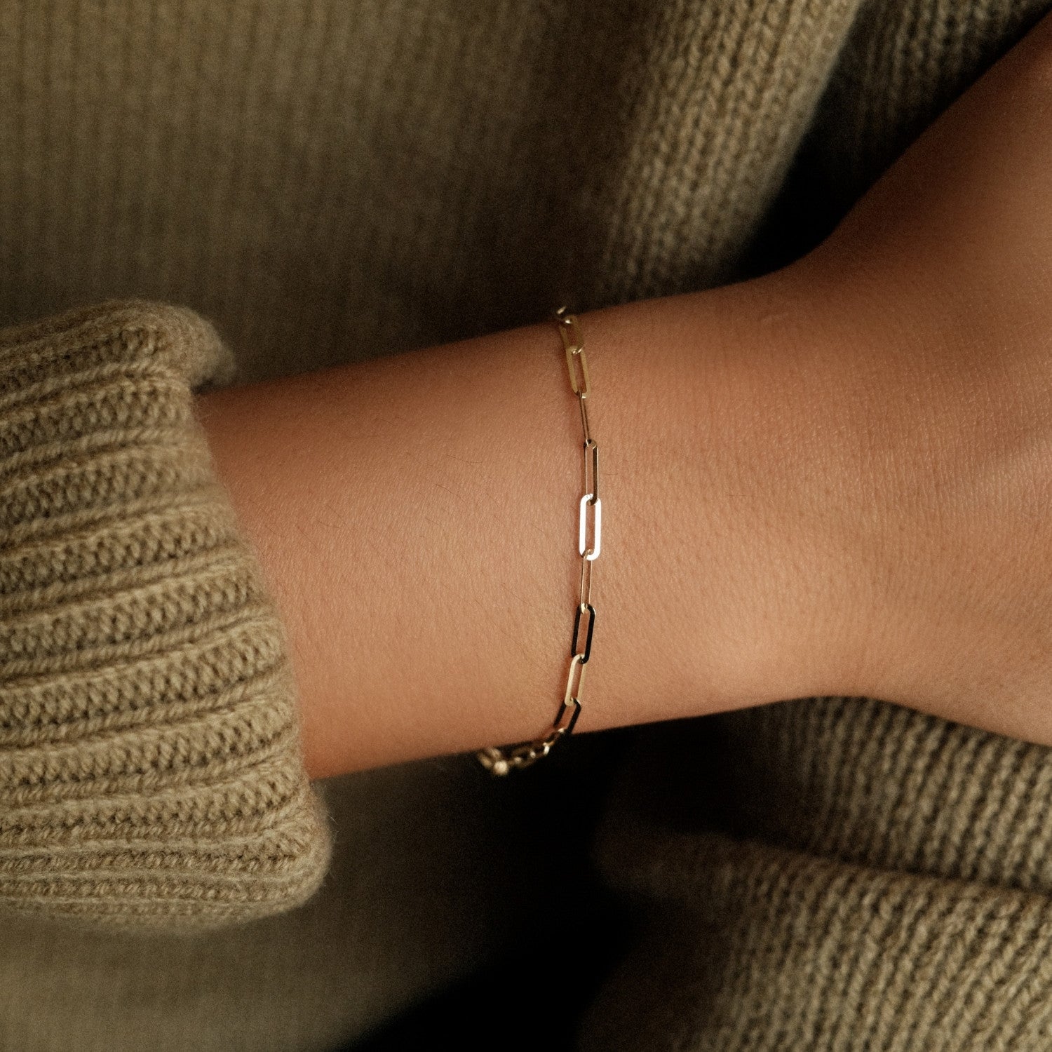 Flat Paperclip Bracelet