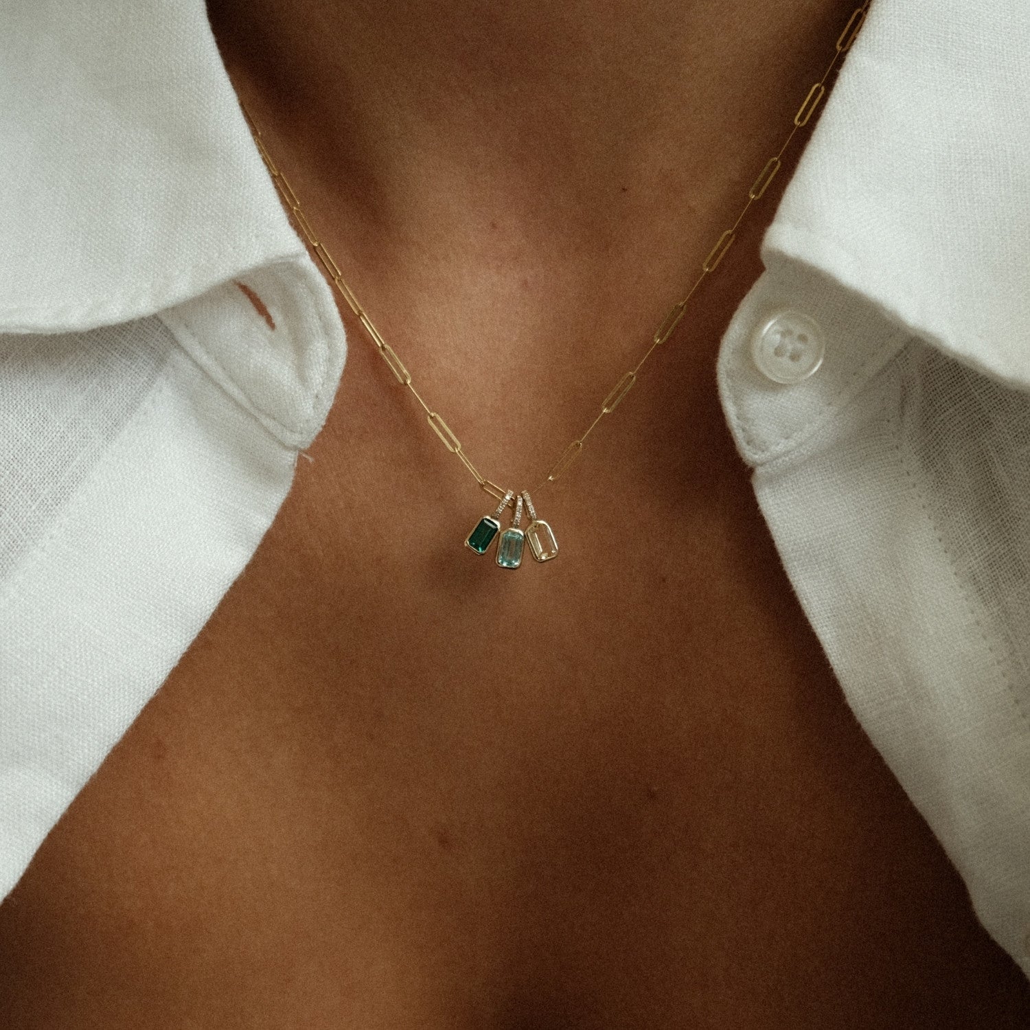 Geboortesteen hangers met diamant